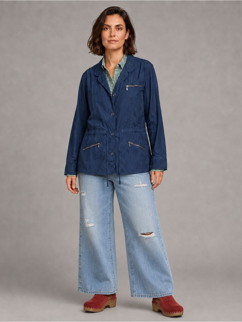 L.L. Bean Blue Utility Jacket Large